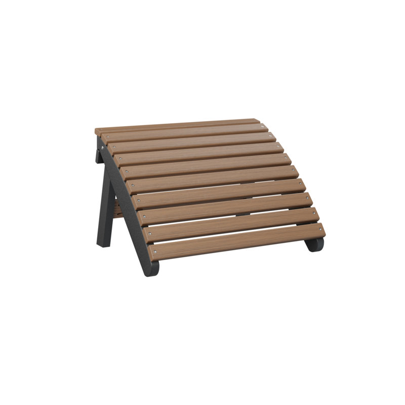 Repose-pieds berlinois berlinois Adirondack, Antique Mahogany Top/Black Base