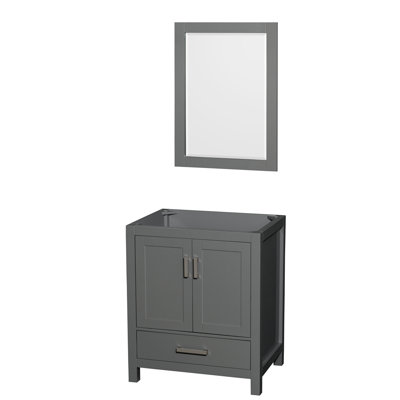 Base de meuble-lavabo autoportant simple 29 po avec miroir 24 po Sheffield