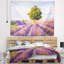 Tapisserie de terrain en forme d’arbre de couleur lavande paysage-28486878