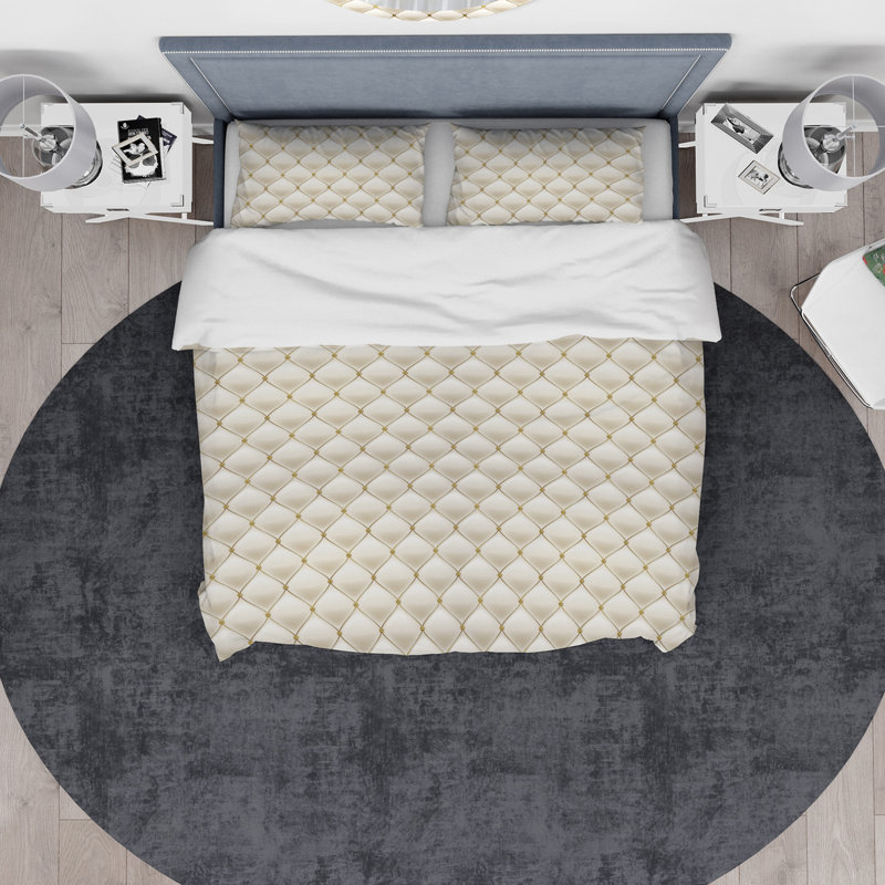 Ensemble de housse de couette canapé en cuir fantaisie designart, Housse de couette très grand + 2 taies décoratives