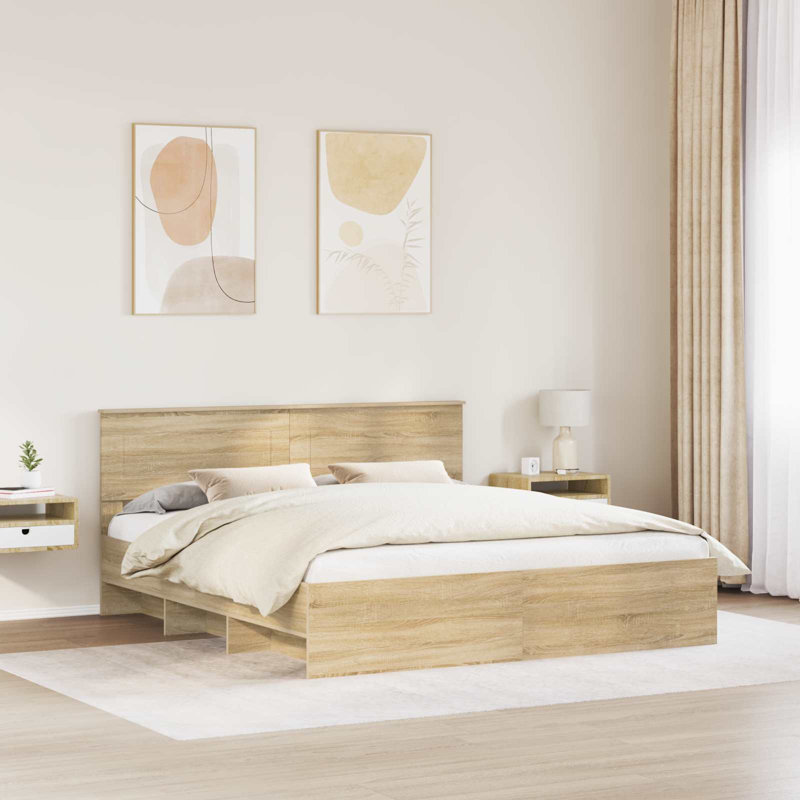 Bed Frame, Super King (6'), Sonoma Oak