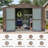 Outdoor Storage Shed 10'X8', Metal Tool Sheds Storage House With Lockable Double Door,Large Bike Shed Waterproof For Garden,Backyard,Lawn-125097008-125097009
