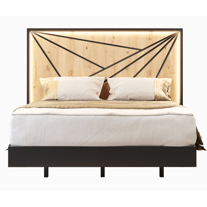 Jervin Panel Bed, Queen, Black