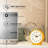 4.5" Analogue Alarm Clock,Small Retro Desk Clock Battery Operated,Slient Metal Table Clock With Light (Orange)