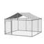 Metal Yard Dog Kennel With Canopy And Lockable Door-108687124