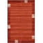 Tapis à motif géométrique rouge rouille-423414290