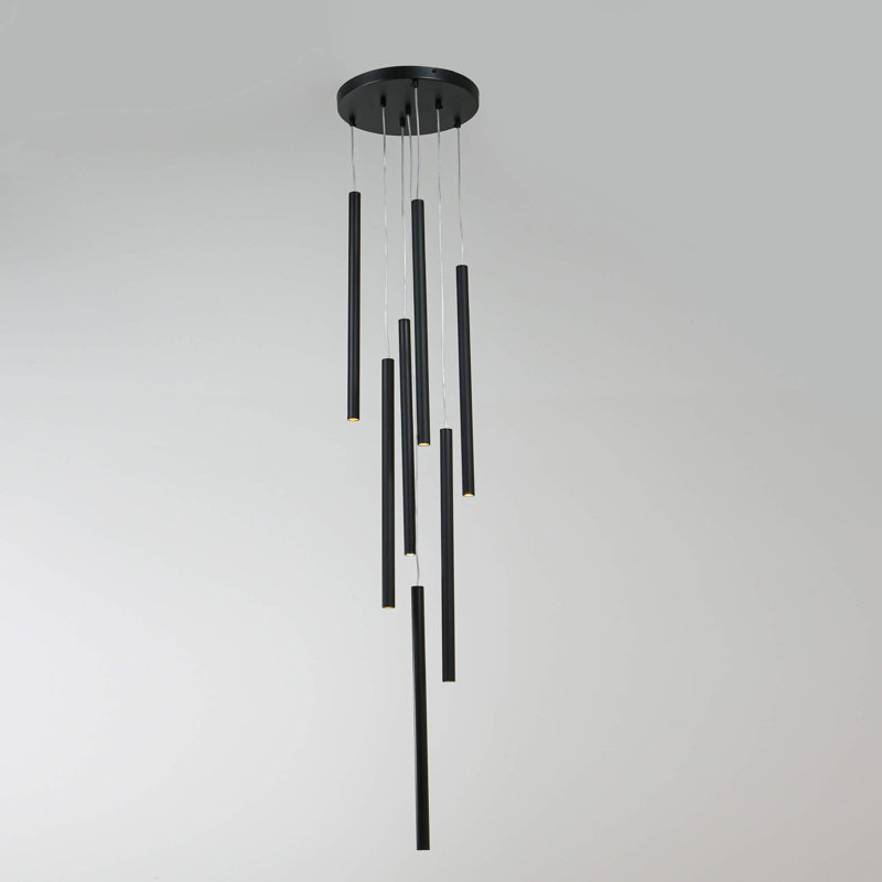 Gresham 7 - Light Cylinder Pendant, Black