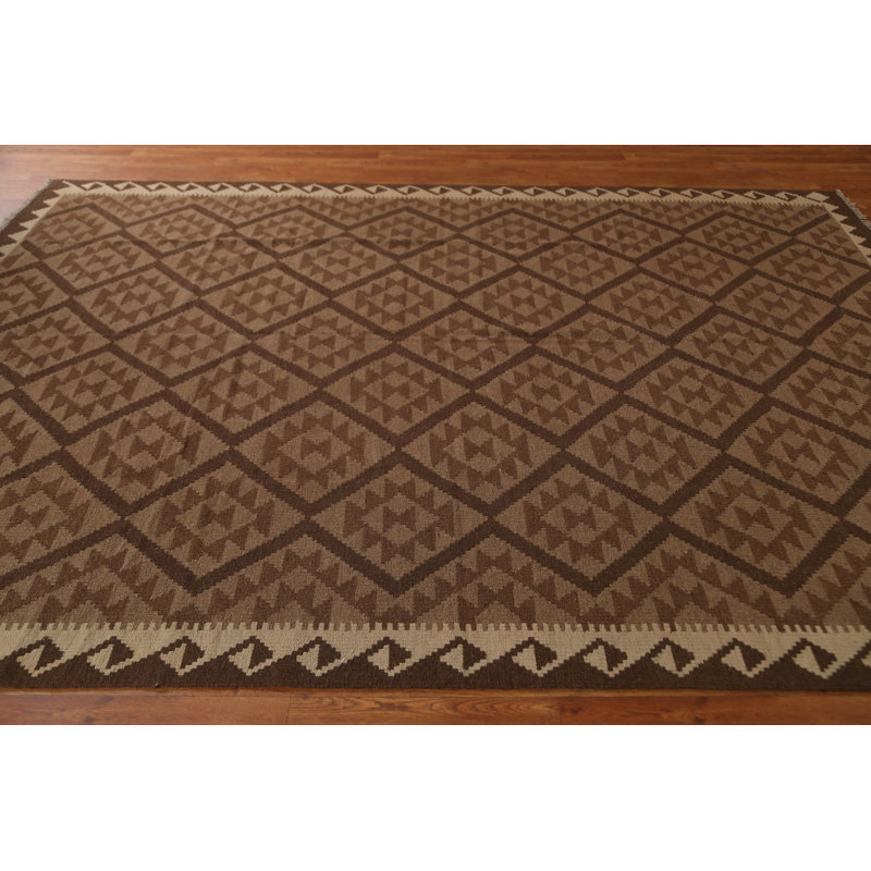 Tapis tribal brun Kilim 7 x 10