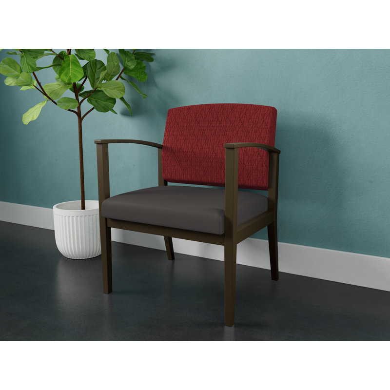 Chaise d'invité en acier Amherst, Bronze, Tissu graphite Open House