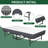 75" X 38" Extra Long Folding Bed, Heavy-duty Guest Bed With Foam Mattress