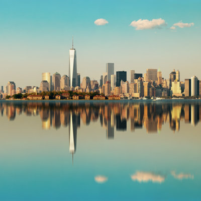 Manhattan Downtown Skyline - Wrapped Canvas Print