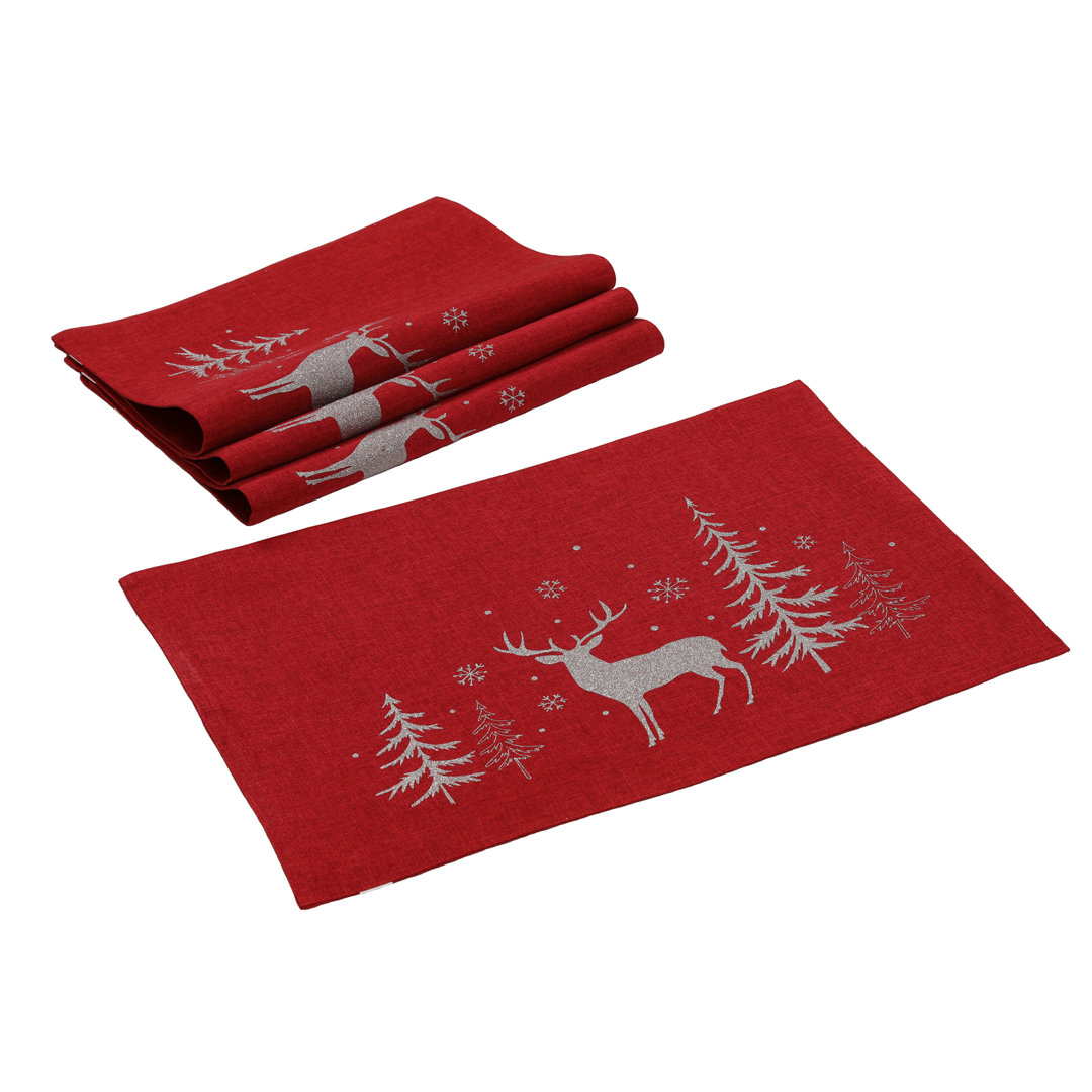 Poly-Viscose Animals/Nature Rectangle Placemat (Set of 4) Xia Home Fashions 