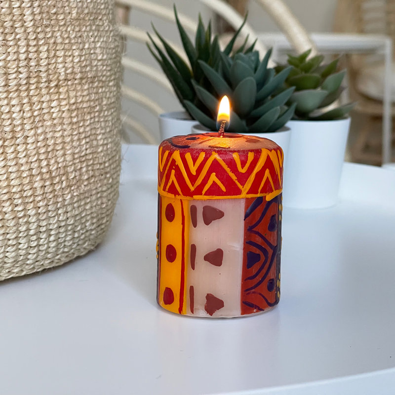 Ensemble de bougies votives non parfumées The Holiday Aisle® 3 pièces, Orange / mauve / jaune
