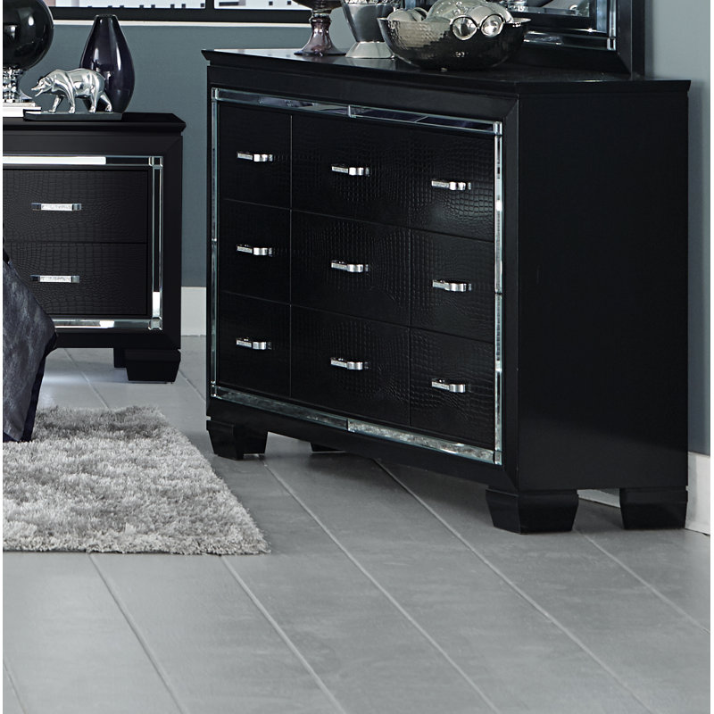 Oscar 64'' W 9 - Drawer Dresser, Black