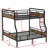 Full Xl Over Queen Bunk Bed, Rustic Accent, Metal, Black Bed Queen, Functional And Attractive, Metal
