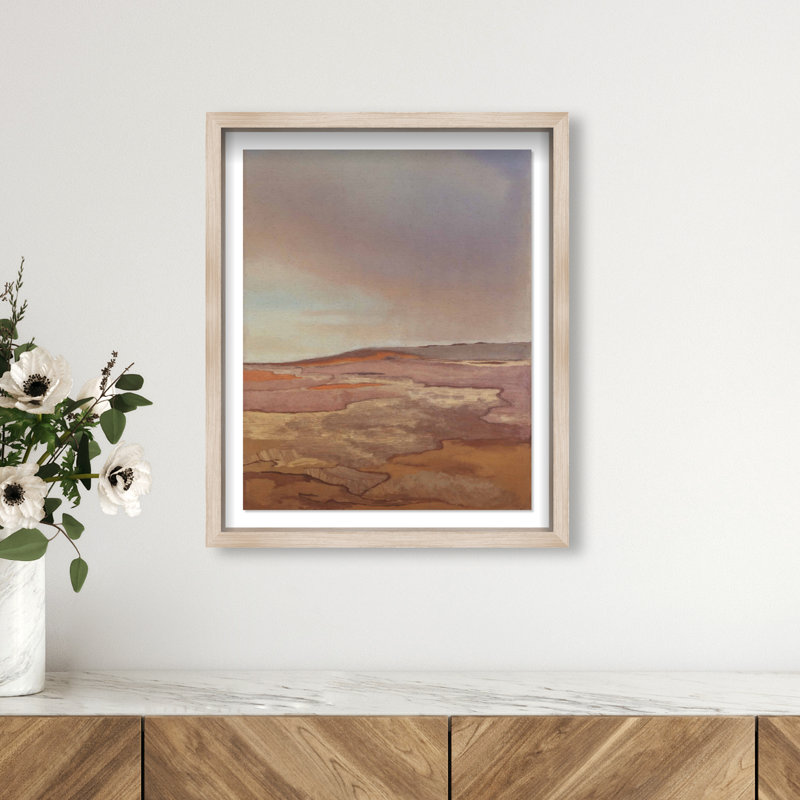 Collected View II Shadowbox Abstract Print by Oliver Gal, Black Frame, 16 x 20, 17.5"H x 21.5"W, Natural Oak Shadowbox