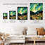 Wall Art Print Yukon Northern Lights Green Living Room