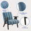 Chaise moderne bleu avec structure, revêtement contemporain - bleu, rembourrage en mousse épaisse, bois-1445507422