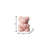 4" Pink Unscented Dimensional Teddy Bear Candle