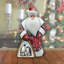 Penguin's Family Santa In Red Hand-Painted Wood Carved Masterpiece By G. Debrekht