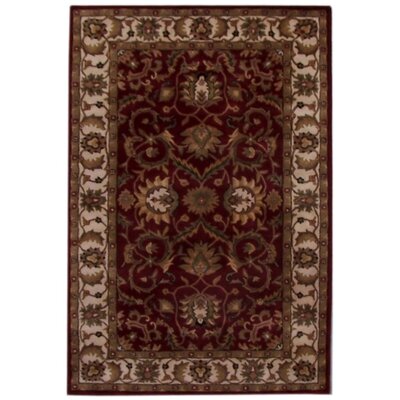 Aaryan Oriental Handmade Tufted Wool Red/Cream Area Rug -  Acura Rugs, Aaryan  5'x 8' ARY-101