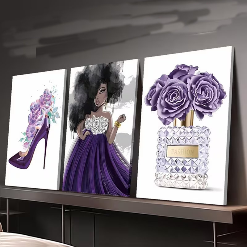 3 Piece Wrapped Canvas Print, 60 cm H x 120 cm W