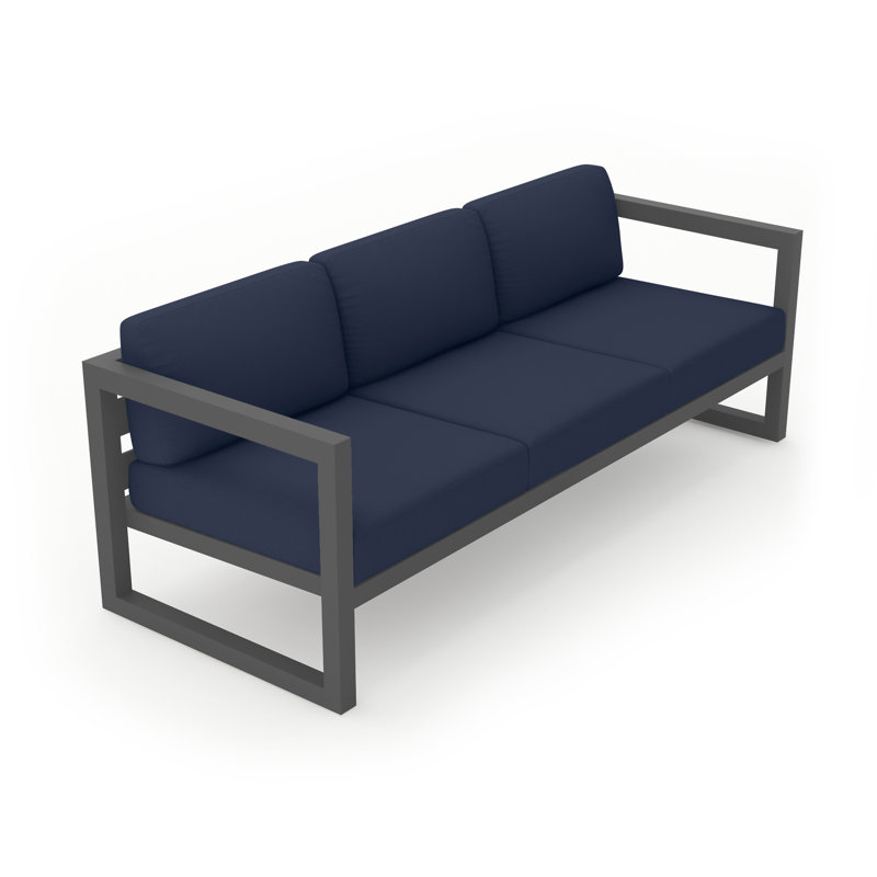 Avion Patio Sofa with Sunbrella Cushions, Spectrum Indigo Sunbrella®, Slate