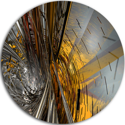 " Fractal Yellow Connected Stripes "