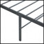 Structure de lit simple en métal robuste, assemblage rapide et facile, sans bruit, noir, parfait pour les petits espaces