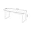 Bureau d'écriture rectangulaire en bois massif brun avec 3 tiroirs-118474852