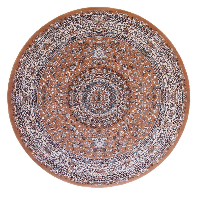 Floral Area Rug in Brown
