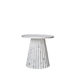 MashT Terrazo Pedestal End Table