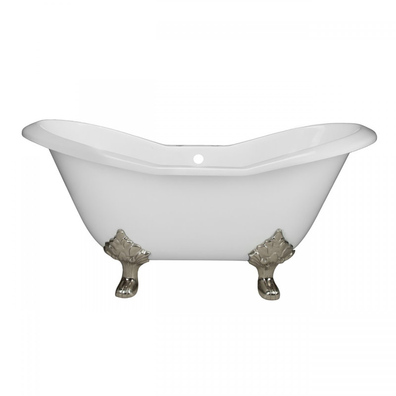 Baignoire de trempage à pattes 61" x 30" Grace, Nickel brossé