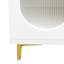 Meuble télé 80-89 "extensible - Blanc, peu encombrant, grand meuble de rangement en bois pour salle de conférence, fonctionnel
