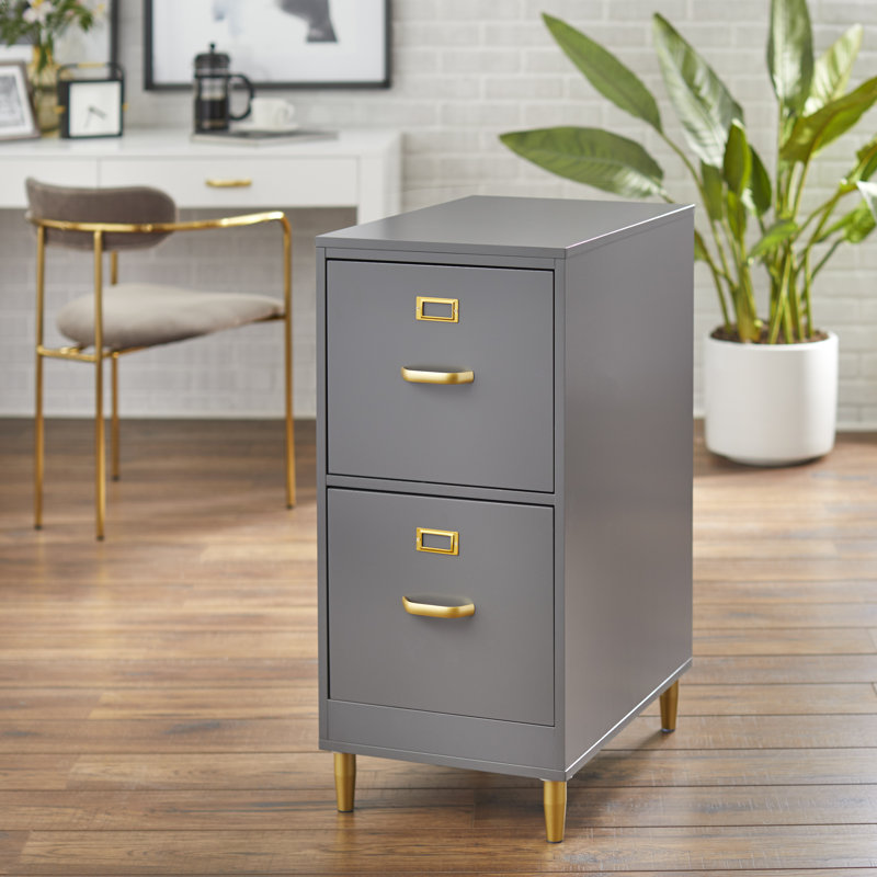 Dahle 2-Drawer Vertical File Cabinet, Charcoal