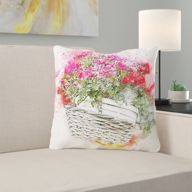 Outdoor Reversible Throw Pillow, Indoor, Microsuede