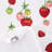 FIESTA Falling Strawberries Kitchen Towel 2-Pack Set, Scarlet Red, 16"x28"