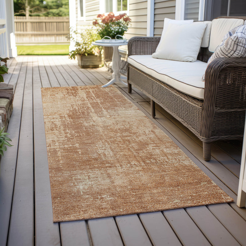 Lamanna Washable Abstract Indoor / Outdoor Rug, Runner 2'3" x 7'6"