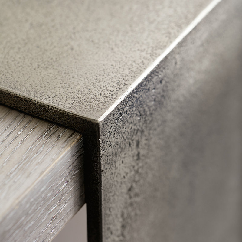 Linea 72'' W Console Table, Linea - Cerused Greige Finish