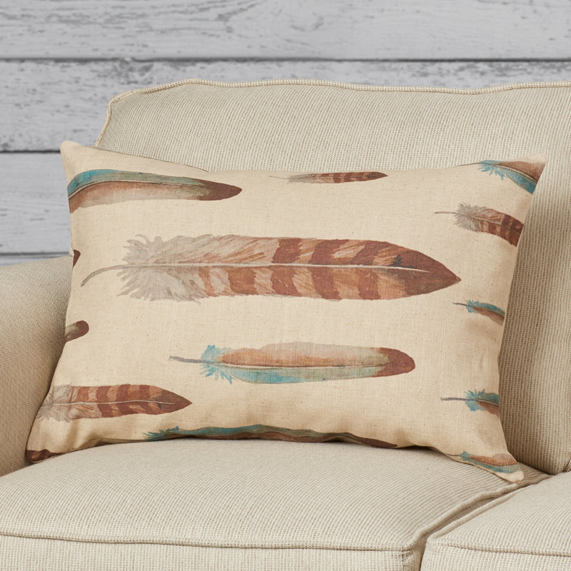 Feather Linen Reversible Throw Pillow