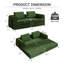 Canapé-lit convertible avec coussin cylindrique et structure de forme fixe-912767255