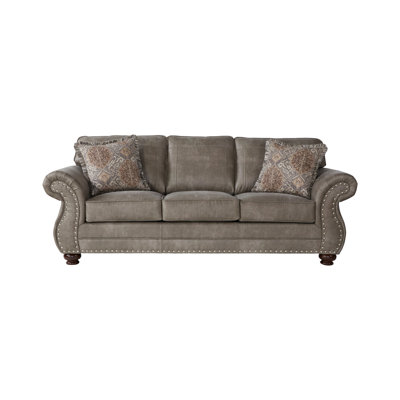 Leinster Faux Leather Upholstered Nailhead Sofa and Loveseat Set