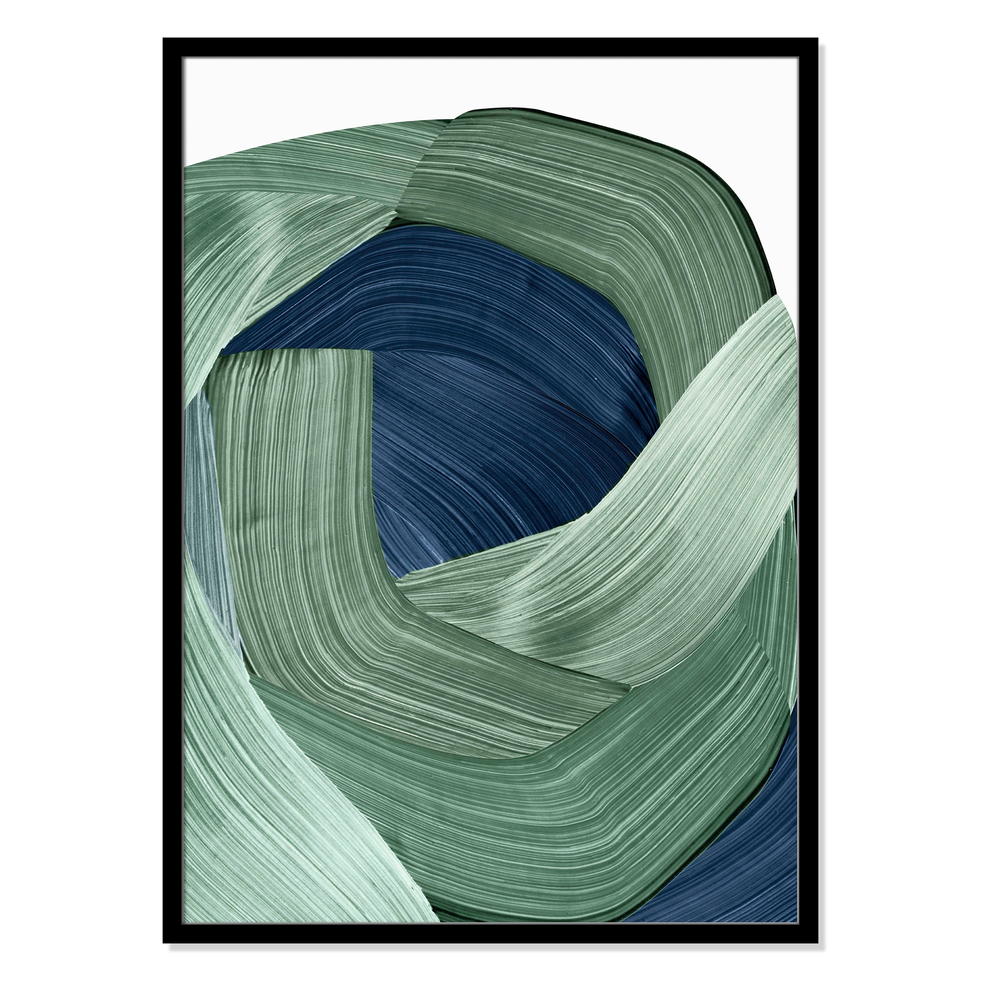 Harmonious Green II by John Constable, 36.75" H x 26.75" W x 0.88" D, Gold