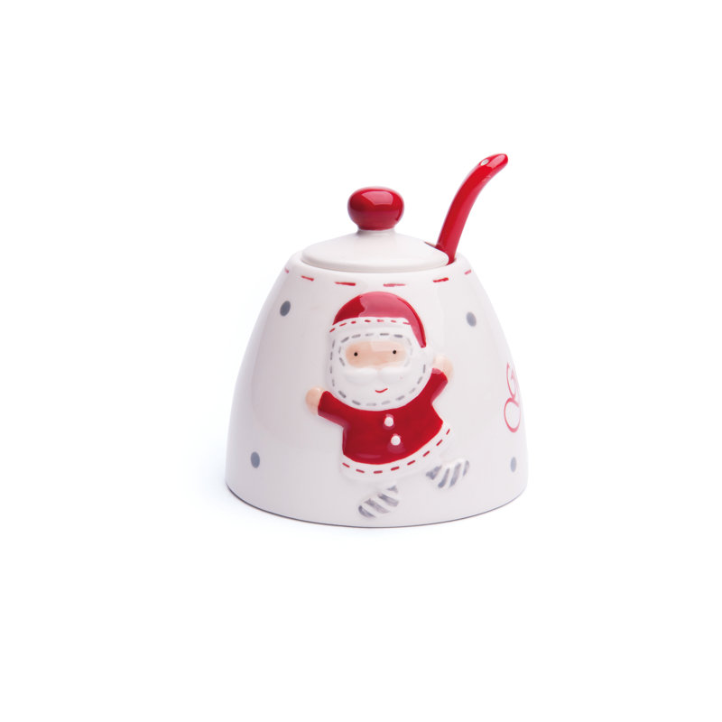 Santa Claus Sugar Jar With Spoon