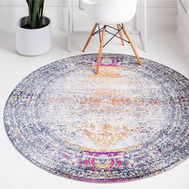 Oriental Indoor Rug, Round 3'7"
