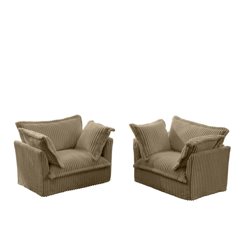 Nickolas Accent Chairs, Camel Corduroy