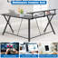 L-Shaped Metal Base Computer Desk
