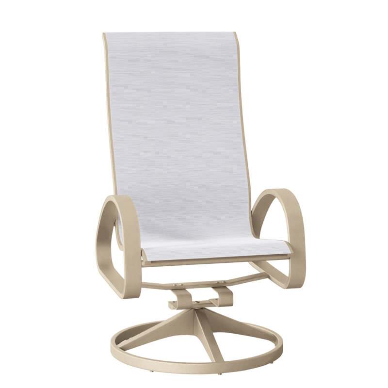 Fauteuil de patio pivotant Hiraku, Neige texturée, Abalone