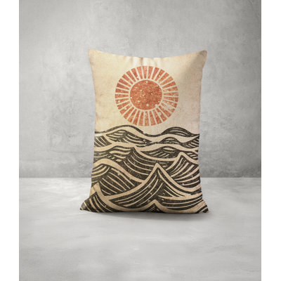 Waves Faux Linen Lumber Pillow