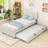 Twin Upholstered Platform Bed with Twin Trundle-1289046880